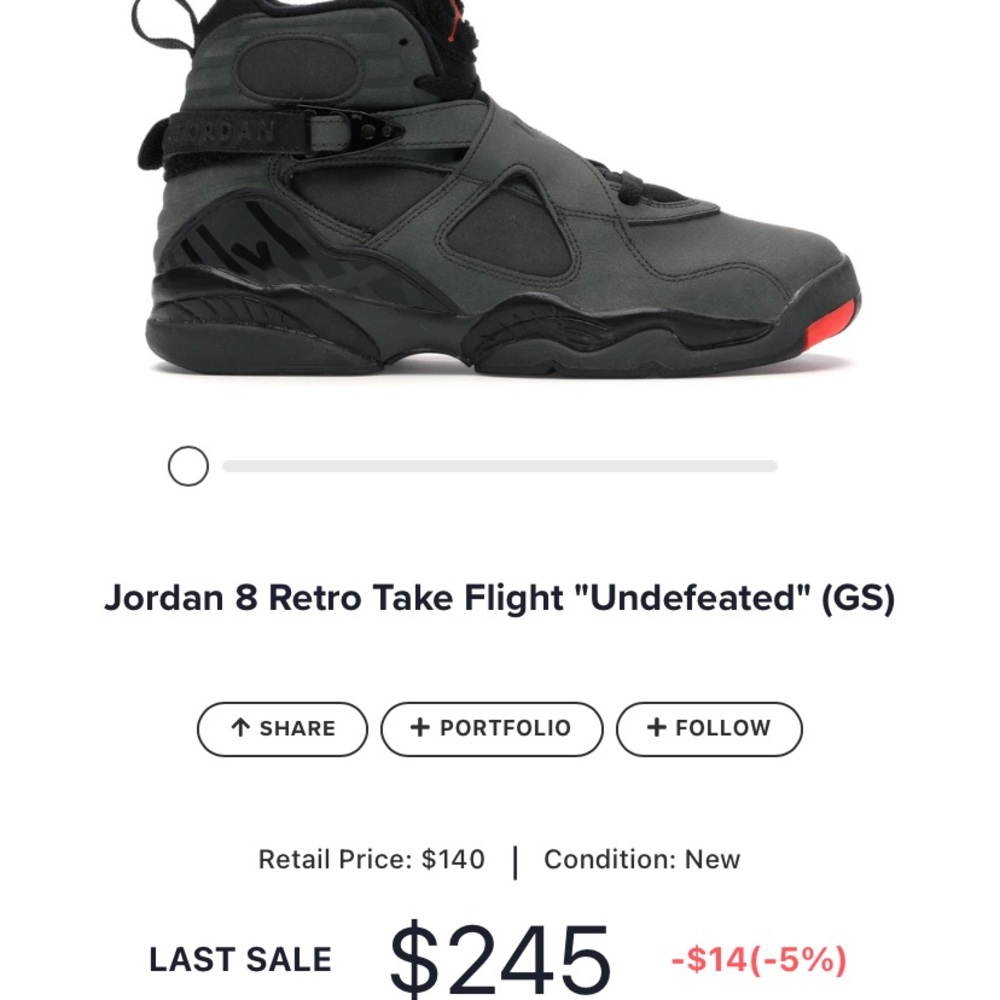 Jordan 8 retro take flight “undefeated” GS